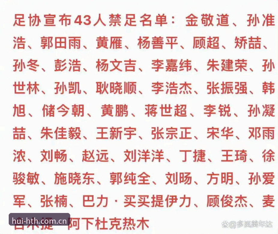 华体会怎么登录 资深用户深度解读:足协第三批禁足名单背后,这些操作手法值得警惕